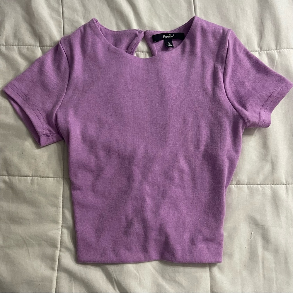 Purple Papaya Cropped shirt